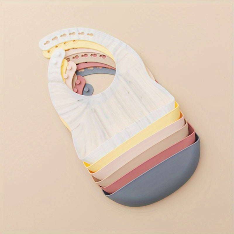 1pc Adjustable Silicone Bib for Babies - Soft, Easy to Clean, and Perfect for Mealtime - Great Gift for Holidays