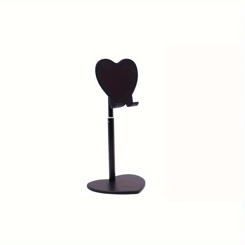 Adjustable Phone Stand, 1 Pack, Heart-Shaped Multi-Function Desktop Mobile Holder for Streaming and Video Calls, Durable Other Material, Gift for Family and Friends