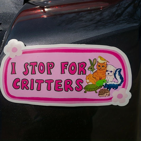 Cute Animal Car Sticker - Adorable Design for Car Accessories, Bumper Decoration, Vinyl Decals - Perfect Gift for Animal Lovers