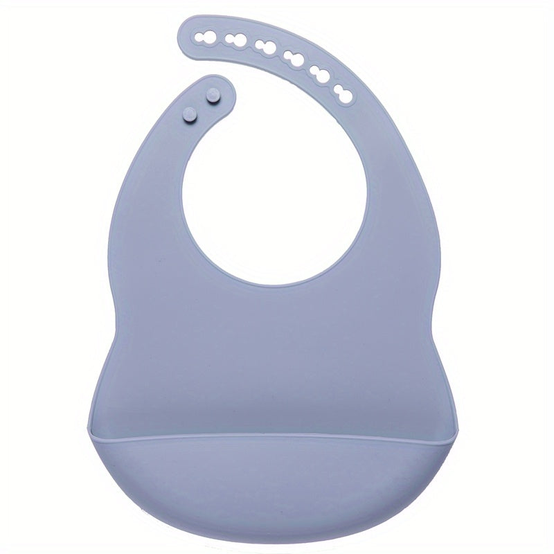 1pc Adjustable Silicone Bib for Babies - Soft, Easy to Clean, and Perfect for Mealtime - Great Gift for Holidays