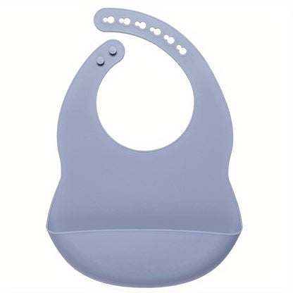 1pc Adjustable Silicone Bib for Babies - Soft, Easy to Clean, and Perfect for Mealtime - Great Gift for Holidays