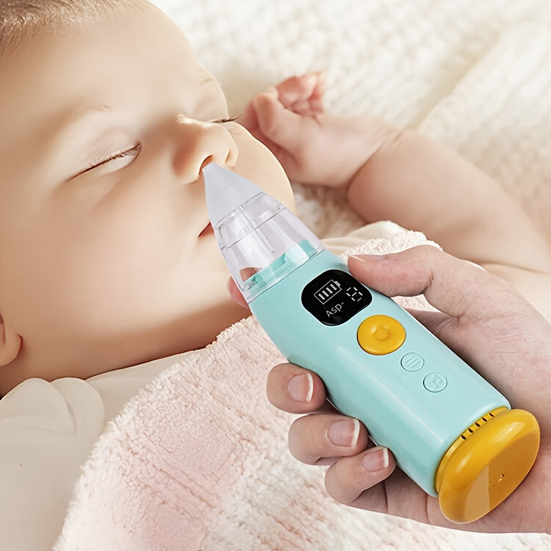 Nasal Aspirator for Baby, Baby Nose Sucker Pro with 3 Soft Silicone Tips, Adjustable Suction, Electric Nose Suction for Baby, Built-in Music & Light Soothing