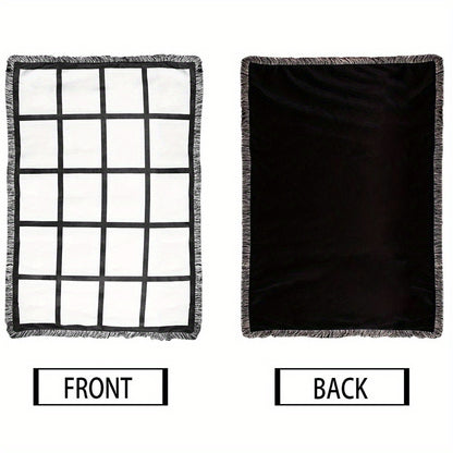 Personalized Sublimation Throw Blanket - Customizable 9/15/20 Panels, 40x60 Inches - Perfect Gift for Christmas, Halloween, Thanksgiving Day