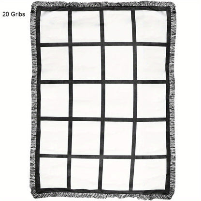 Personalized Sublimation Throw Blanket - Customizable 9/15/20 Panels, 40x60 Inches - Perfect Gift for Christmas, Halloween, Thanksgiving Day