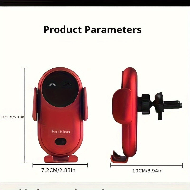 Smart Wireless Car Charger Vent Mount - 15W Fast Charging, Auto Clamping, Adjustable Phone Holder with Air Vent Clip - Convenient and Safe Driving Accessory