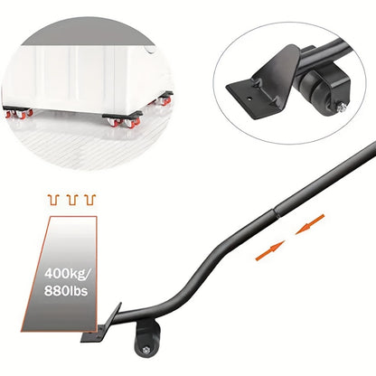 Heavy-Duty Furniture Moving Tools Set - 1000lb Capacity, Easy Glide and Lift Sofa and Appliances, Reinforced Durable Sliders for Hardwood, Laminate, Concrete - Includes Lever Handle