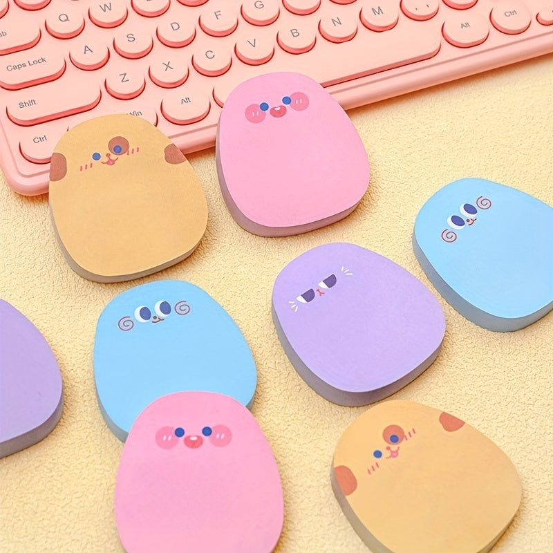 4pcs/240Sheets Cute Emoticon Sticky Notes Memo Pad Self-Stick Notes For Office School Supplies