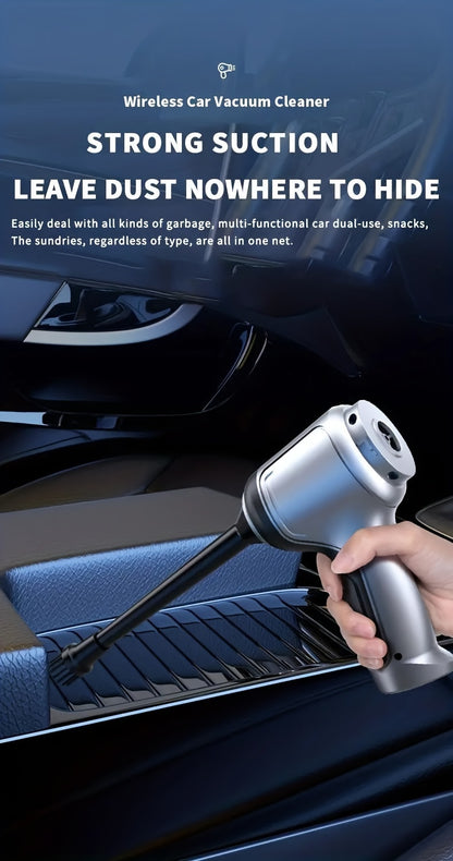 12000PA Strong Suction Car Vacuum Cleaner, Wireless Handheld Cleaning Machine, Small Car Accessories, Household Car Appliances