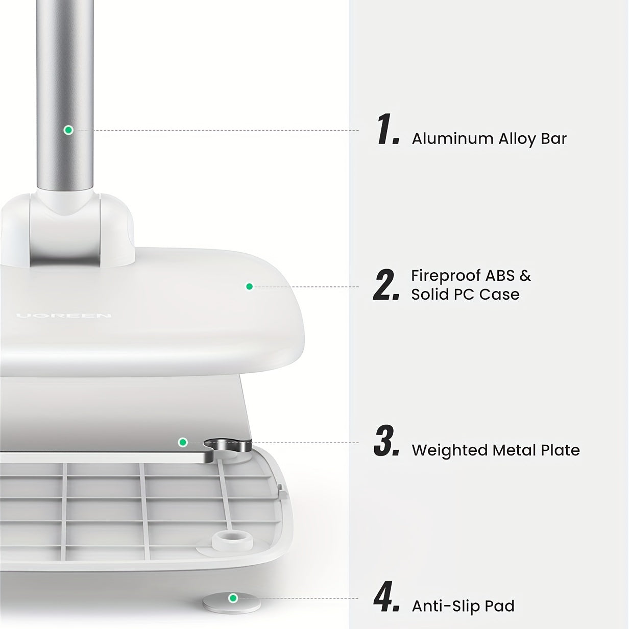 UGREEN Phone Stand For Desk Adjustable Phone Holder For IPhone 14 13 Pro Max 12 11 XR XS 8 SE, Galaxy S23