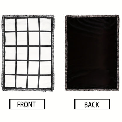 Personalized Sublimation Throw Blanket - Customizable 9/15/20 Panels, 40x60 Inches - Perfect Gift for Christmas, Halloween, Thanksgiving Day