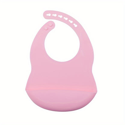 1pc Adjustable Silicone Bib for Babies - Soft, Easy to Clean, and Perfect for Mealtime - Great Gift for Holidays
