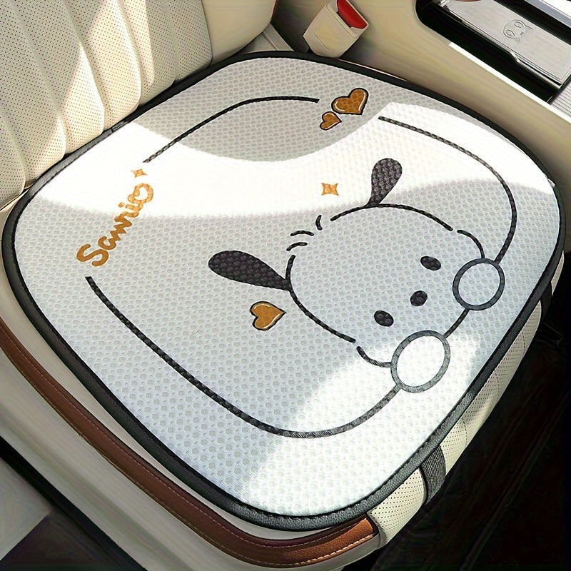 11pc [Sanrio Authorized] Pacha Dog Summer Car Seat Cushion, Car Breathable And Anti-slip Seat Cushion, Cartoon Seat Cover, Car Accessories