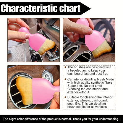 1pc Car Interior Cleaning Brush, Compact Soft Bristle Brush, Car Seat Center Console Gap Interior Dust Removal Artifact, Car Interior Air Conditioner Air Outlet Cleaning Brush, Car Accessories, Men Gift