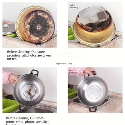 1/3/6/9pcs, Emery Magic Wipe, Pot Bottom Cleaning Descaling Sponge, Pot Sponge Brush, Iron Rust Removal Sponge, Dishwashing Sponge Block, Scouring Pads, Power Decontamination, Cleaning Supplies, Cleaning Tool, Back To School