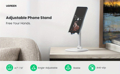 UGREEN Phone Stand For Desk Adjustable Phone Holder For IPhone 14 13 Pro Max 12 11 XR XS 8 SE, Galaxy S23