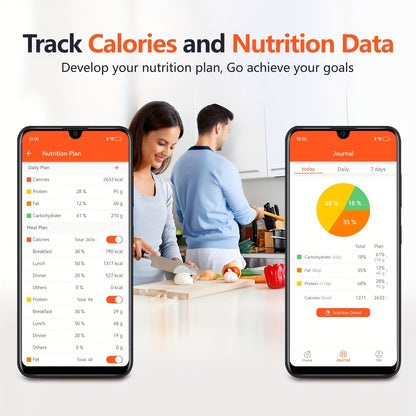 1pc Smart Digital Food Scale with Nutritional Calculator - USB Rechargeable, Grams & Ounces, Ideal for Weight Loss, Keto, Macro, Calorie Tracking, Baking & Meal Prep, 0.1oz/22lb, Diet Management Tool | Modern Kitchen Scale |