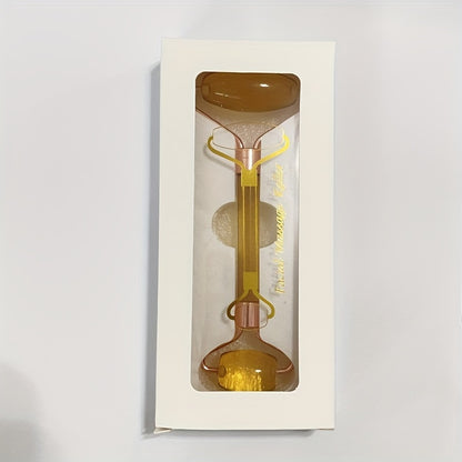 1pc Facial Beauty Massage Roller Faux Jade Roller Massager, Double Head Massage Eye Roller Facial Beauty Roller Skin Care Tools For Face Eye Neck Skin Care