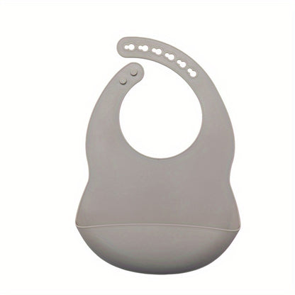 1pc Adjustable Silicone Bib for Babies - Soft, Easy to Clean, and Perfect for Mealtime - Great Gift for Holidays