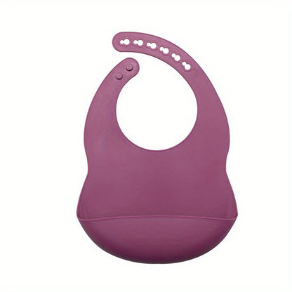 1pc Adjustable Silicone Bib for Babies - Soft, Easy to Clean, and Perfect for Mealtime - Great Gift for Holidays