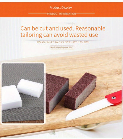 1/3/6/9pcs, Emery Magic Wipe, Pot Bottom Cleaning Descaling Sponge, Pot Sponge Brush, Iron Rust Removal Sponge, Dishwashing Sponge Block, Scouring Pads, Power Decontamination, Cleaning Supplies, Cleaning Tool, Back To School