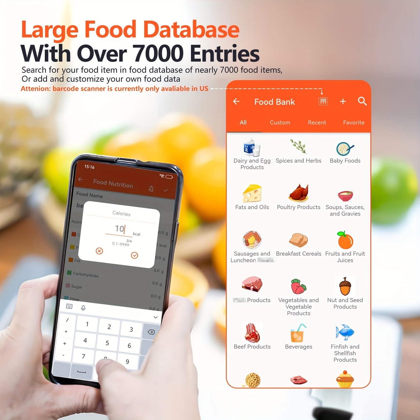 1pc Smart Digital Food Scale with Nutritional Calculator - USB Rechargeable, Grams & Ounces, Ideal for Weight Loss, Keto, Macro, Calorie Tracking, Baking & Meal Prep, 0.1oz/22lb, Diet Management Tool | Modern Kitchen Scale |