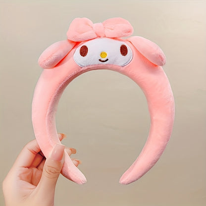 1pc Lovely Cartoon Character Decorative Head Band Cute Plush Non Slip Hair Hoop Suitable For Face Washing Skin Care Make Up