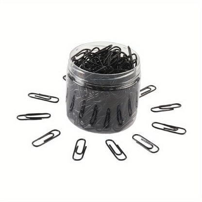 200pcs Large Metal Paper Clips - Nickel Plated, Colorful, Pin Barrel Design, Bookmark Function, Office and School Stationery Essentials