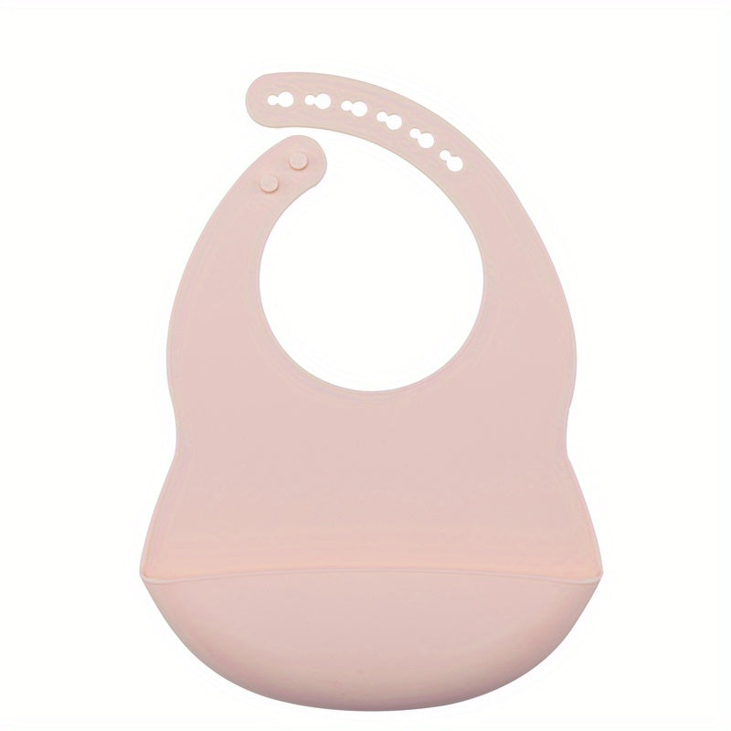 1pc Adjustable Silicone Bib for Babies - Soft, Easy to Clean, and Perfect for Mealtime - Great Gift for Holidays