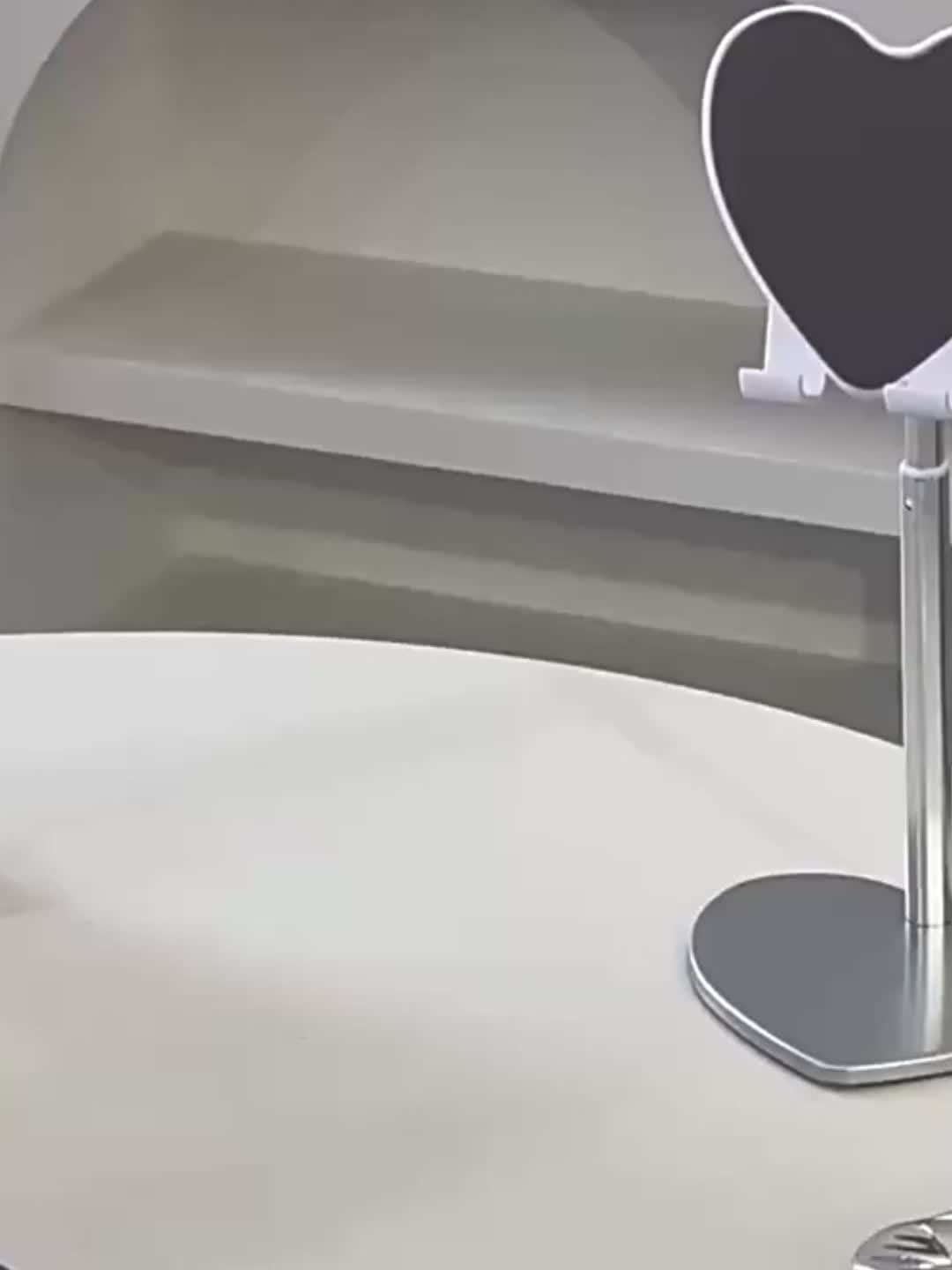 Adjustable Phone Stand, 1 Pack, Heart-Shaped Multi-Function Desktop Mobile Holder for Streaming and Video Calls, Durable Other Material, Gift for Family and Friends