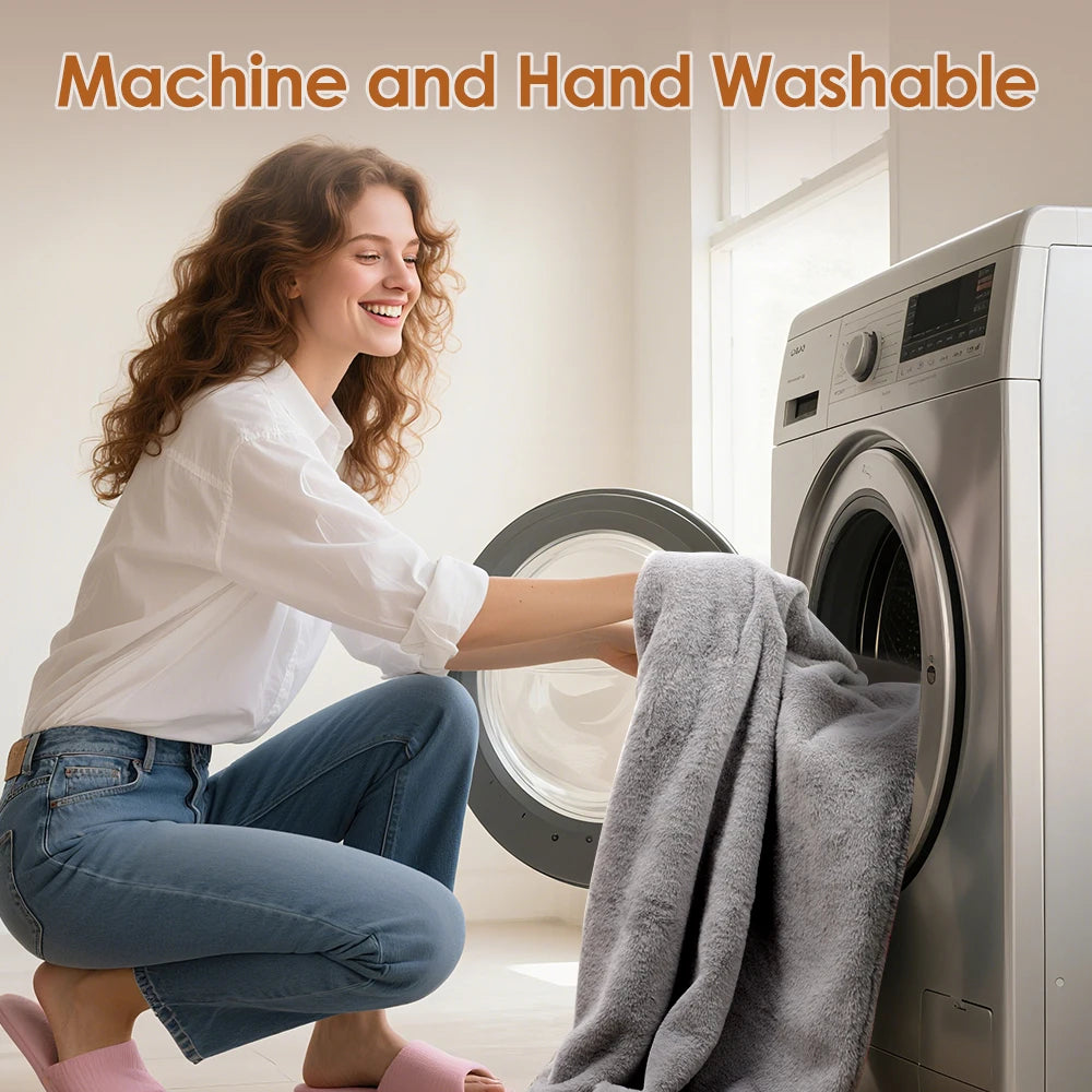 Wearable Electric Blanket USB Fast Heating Shawl 3 Level Adjustable Home Office Soft Thermal Pad Warming Full Body Back Hand