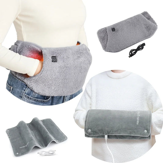 Electric Hand Heating Pad with 1/3 Levels Constant Temp USB Charging Waist Body Warming Thermal Mat for Abdomen Hand Thermal Mat
