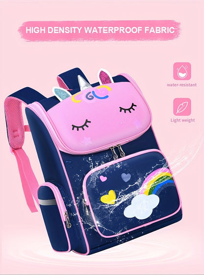 Children's Elementary School Students Schoolbag Girls 1, 2, 3, 4, 5, 6 Grades 6-12 Years Old Shoulders Backpack Cute Waterproof Lightweight Boys