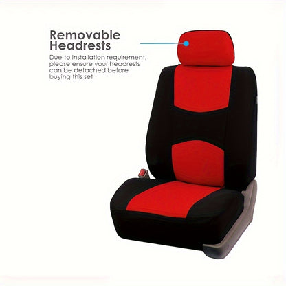 [Fast Arrival] 5-Seat Universal Full Set Car Seat Cover Protector - Premium Waterproof Car Accessories for Easy Cleaning and Long-Lasting Protection - Durable, Breathable, and Adjustable Design