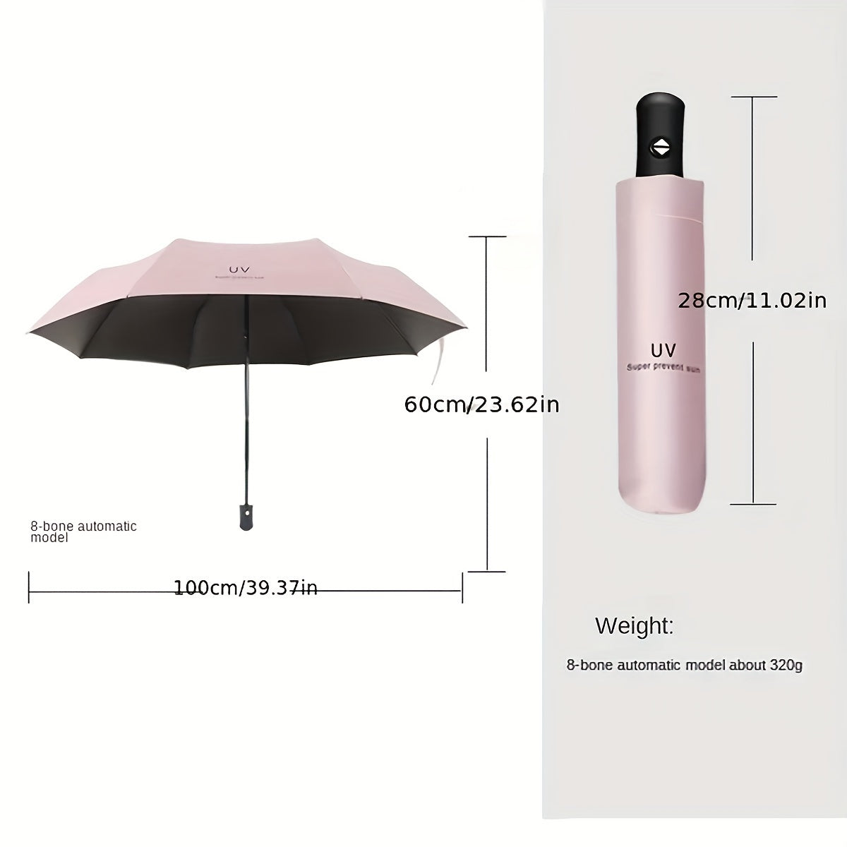 Automatic Folding Umbrella, Shine Or Rain Dual-use Umbrella, UV Protection Sunshade Umbrella
