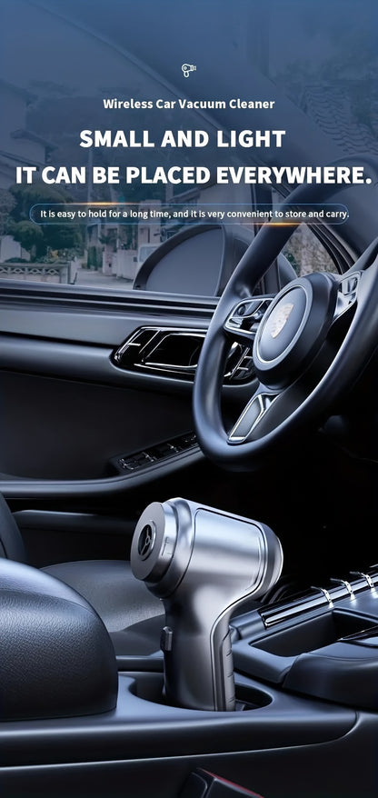 12000PA Strong Suction Car Vacuum Cleaner, Wireless Handheld Cleaning Machine, Small Car Accessories, Household Car Appliances