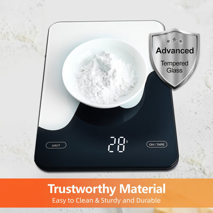 1pc Smart Digital Food Scale with Nutritional Calculator - USB Rechargeable, Grams & Ounces, Ideal for Weight Loss, Keto, Macro, Calorie Tracking, Baking & Meal Prep, 0.1oz/22lb, Diet Management Tool | Modern Kitchen Scale |