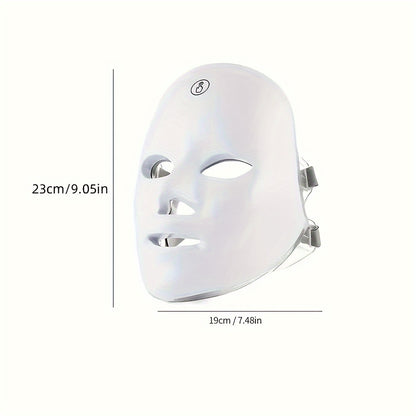 7-Color LED Facial Mask For Home Beauty Device, One-Button Operation With Adjustable Colors, Skin Care Device For Home Use