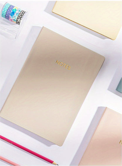 1pc 82 Sheets A5 Rainbow Border Notebook - Hardcover Executive Diary for College Ruled Writing, Thick Paper, School & Office Essential for Work, Study and Personal Use - Best Quality Stationery for Classroom and Office Suppli