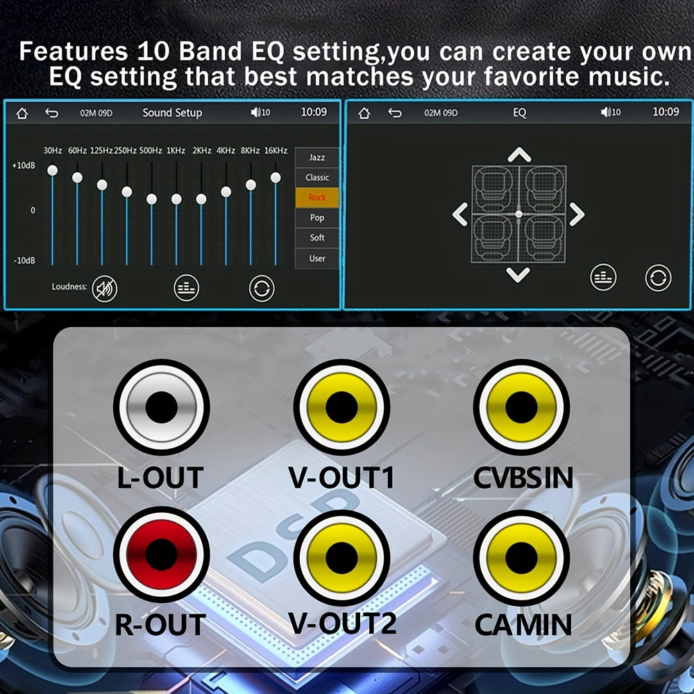 7 Inch Double Din Car Stereo Android Auto Carplay Car Radio HD Touch Screen Car Video Player With Rear View Camera Mirror Link Voice Control GPS Navigation FM/USB/TF/AUX Input, Car Accessories