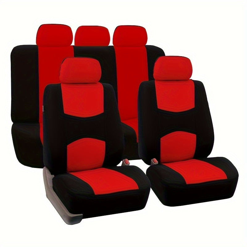 [Fast Arrival] 5-Seat Universal Full Set Car Seat Cover Protector - Premium Waterproof Car Accessories for Easy Cleaning and Long-Lasting Protection - Durable, Breathable, and Adjustable Design
