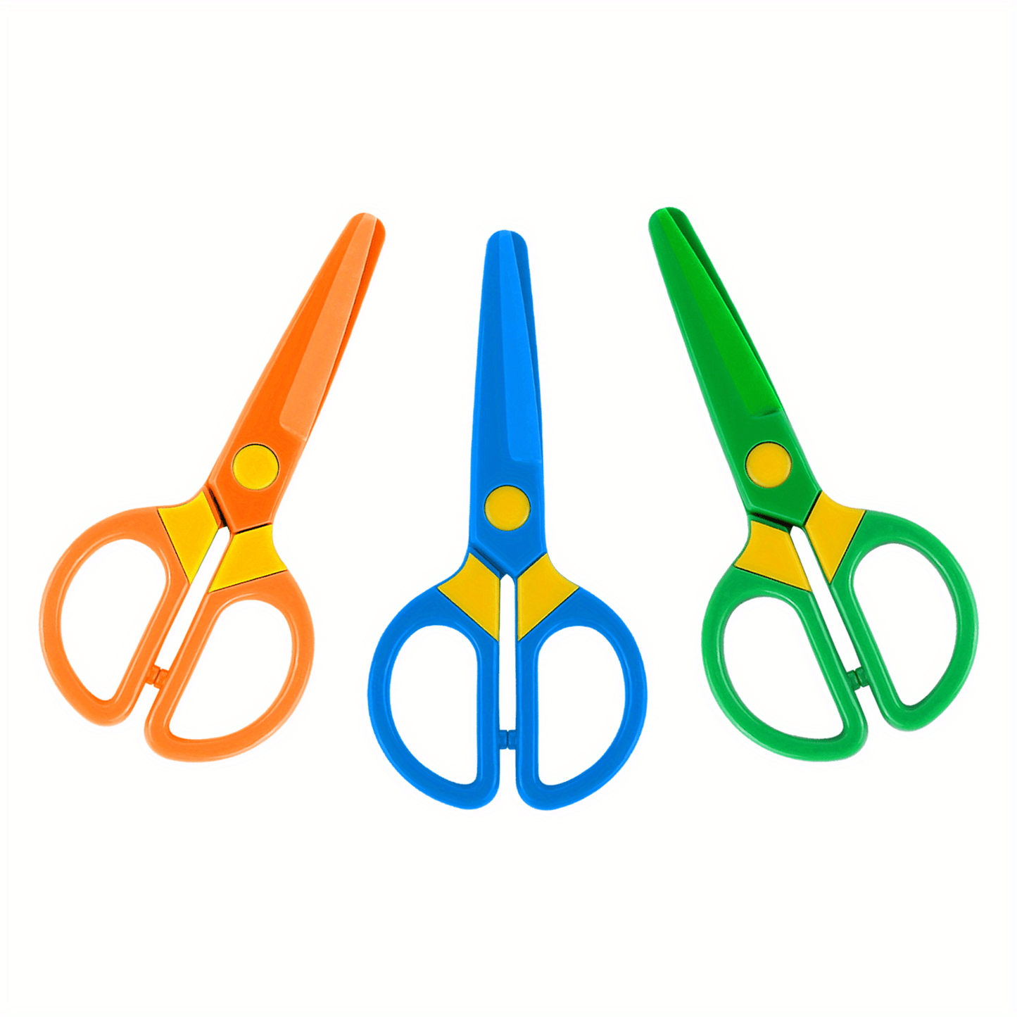 6pcs/2pcs/1pc Cute Colorful Labor-saving Safety Scissors For Students DIY Paper Cutting, School Stationery