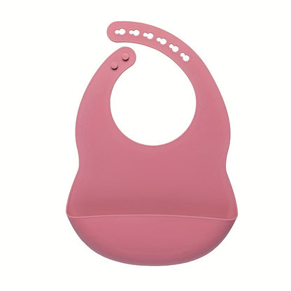 1pc Adjustable Silicone Bib for Babies - Soft, Easy to Clean, and Perfect for Mealtime - Great Gift for Holidays