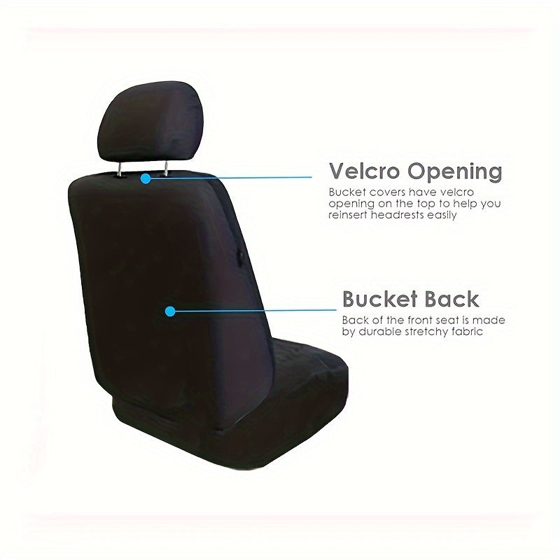 [Fast Arrival] 5-Seat Universal Full Set Car Seat Cover Protector - Premium Waterproof Car Accessories for Easy Cleaning and Long-Lasting Protection - Durable, Breathable, and Adjustable Design