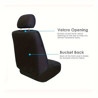 [Fast Arrival] 5-Seat Universal Full Set Car Seat Cover Protector - Premium Waterproof Car Accessories for Easy Cleaning and Long-Lasting Protection - Durable, Breathable, and Adjustable Design