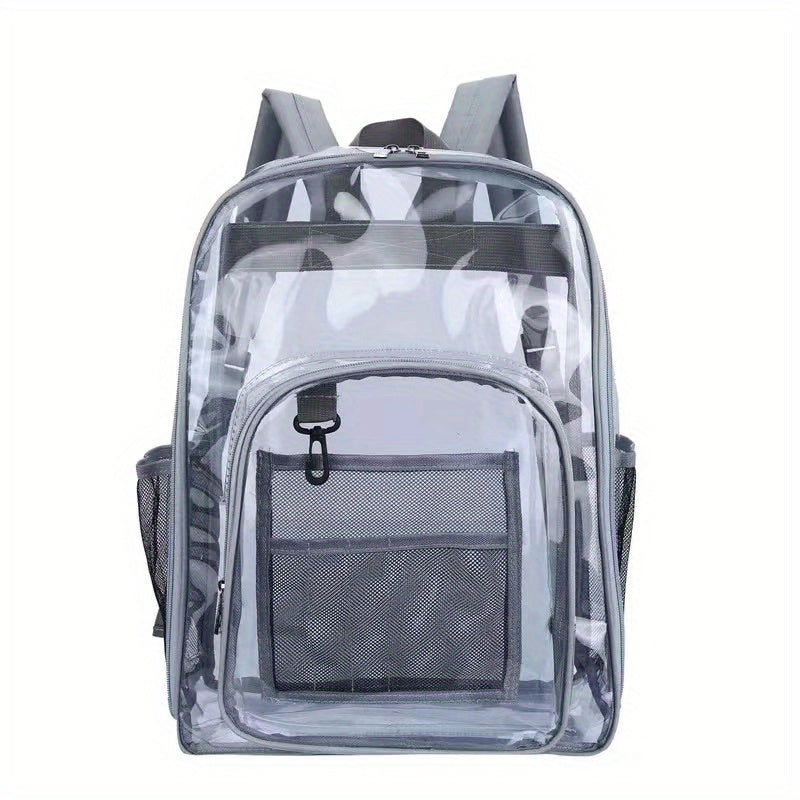 PVC Transparent Large Capacity Backpack, Clear Durable Lightweight School Backpack, Fashion Fancy Commuter Bag