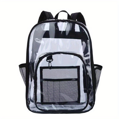 PVC Transparent Large Capacity Backpack, Clear Durable Lightweight School Backpack, Fashion Fancy Commuter Bag