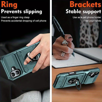 Shockproof Cellphone Case with Card Slot, Phone Protector Cover, Phone Accessories Compatible with iPhone 11 12 13 14 15 16 Pro Max