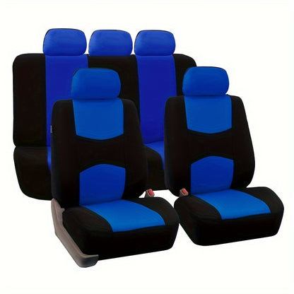 [Fast Arrival] 5-Seat Universal Full Set Car Seat Cover Protector - Premium Waterproof Car Accessories for Easy Cleaning and Long-Lasting Protection - Durable, Breathable, and Adjustable Design