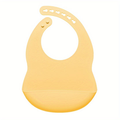 1pc Adjustable Silicone Bib for Babies - Soft, Easy to Clean, and Perfect for Mealtime - Great Gift for Holidays