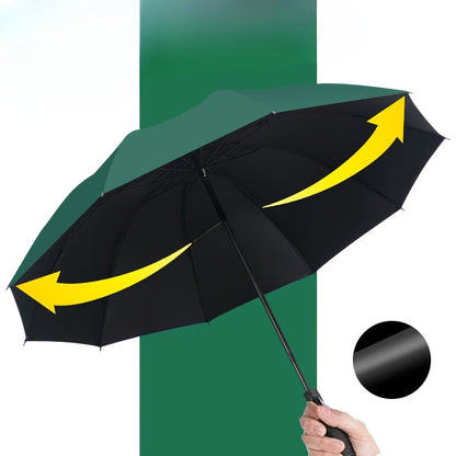 Extra Large 12-Rib Windproof Waterproof Umbrella - Reinforced Thickened Ribs for Dual Sun & Rain Use, Manual Open Compact Travel Umbrella with Sleek Black Design for Business Professionals, Students, Men & Women, Versatile We